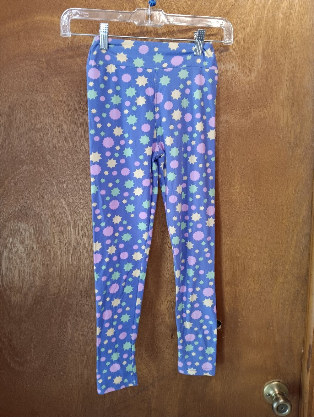 Lularoe Kids Purple Star & Dot Leggings